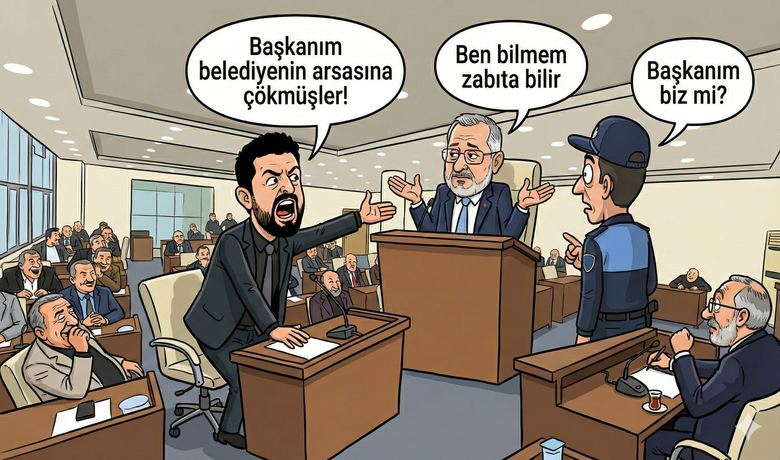 Başkan belediyenin arsasına çökmüşler