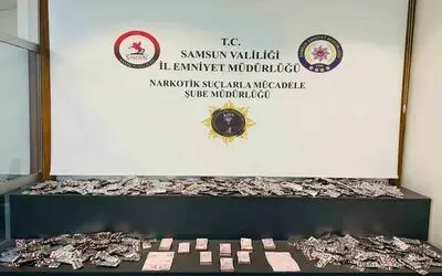 Samsun’da 10 bin adet uyuşturucu hap ele geçirildi

