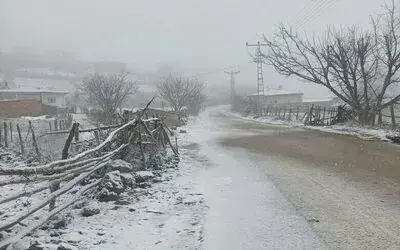 Vezirköprü’de mevsimin ilk kar yağışı
