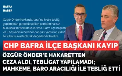 Chp Bafra İlçe Başkanı Kayıp!