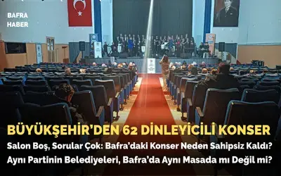 Bafra’da Büyükşehir Konseri Sessiz Sedasız Geçti