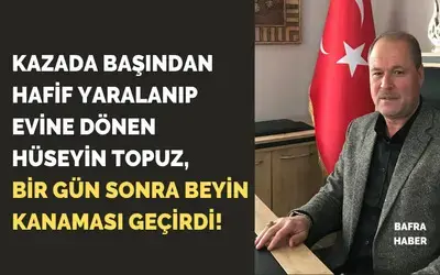 Eski Pazarcılar Odası Başkanı Hüseyin Topuz Beyin Kanaması Geçirdi