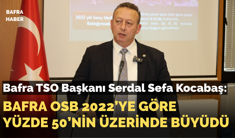 Bafra OSB’de doluluk yüzde 84,Sera OSB’de yüzde 87’ye ulaştı