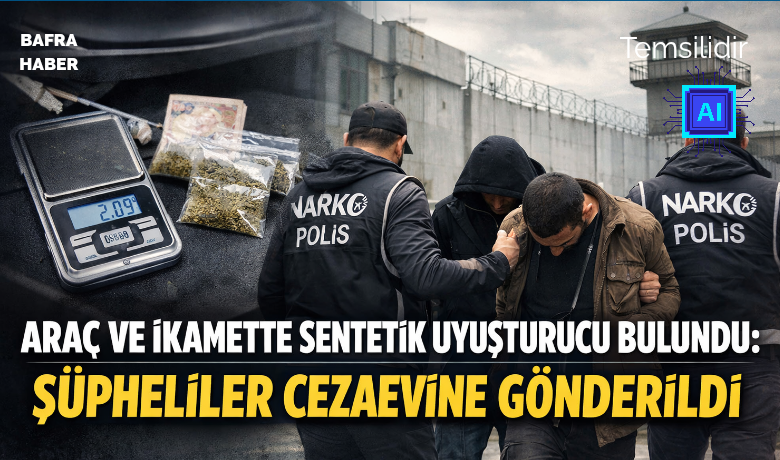 Bafra'da uyuşturucu operasyonu: 2 tutuklama - Samsun’un Bafra ilçesinde İl Emniyet Müdürlüğü Bafra Narkotik Suçlarla Mücadele Gurup Amirliği ekiplerince düzenlenen uyuşturucu operasyonunda 2 kişi tutuklandı.