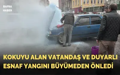 Kokuyu Alan Vatandaş Ve Duyarlı Esnaf Yangını Büyümeden Önledi