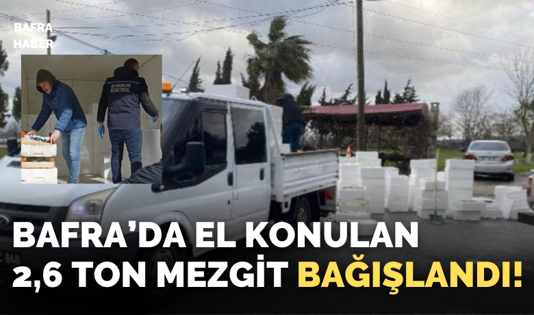 Sansun’da kaçak avlanan 2,6 ton mezgide el konuldu