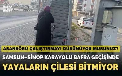 Samsun–sinop Karayolu Bafra Geçişinde Yayaların Çilesi Bitmiyor