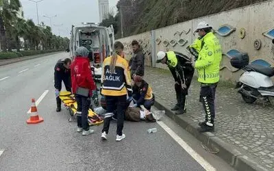 Samsun’da motosikletli genç kadın yaralandı

