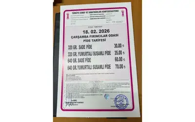 Çarşamba’da pide fiyatları belli oldu
