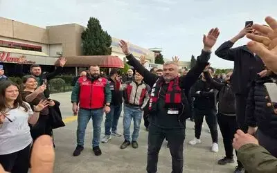 Samsunspor taraftarlarından Thomas Reis’e duygusal veda
