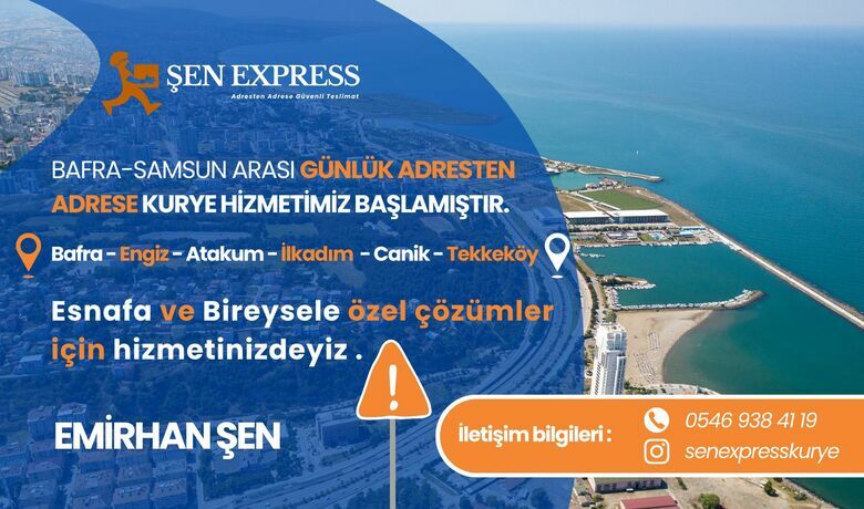 Şen Express’ten Bafra–samsun Hattında Günlük Kurye Hizmeti