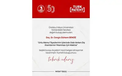OMÜ’den iki yeni patent: Tepsilerde hijyen ve elektrokromik ölçümde yenilik
