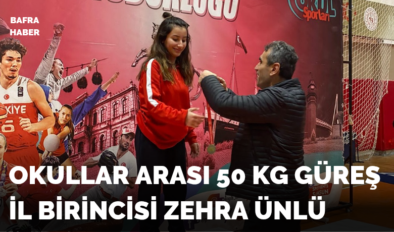 Okullar Arası 50 Kg Güreş İl Birincisi Zehra Ünlü