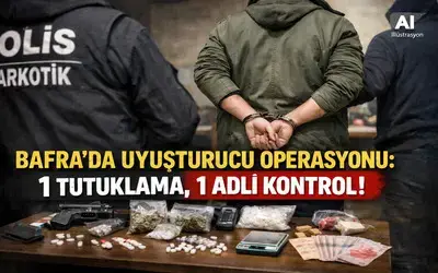 Bafra’da uyuşturucu operasyonu: 1 tutuklama, 1 adli kontrol