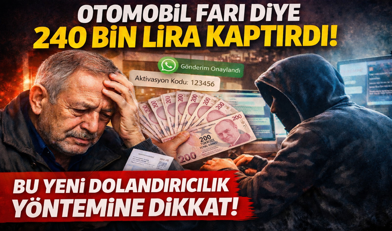 Yeni bir dolandırıcılık yöntemi:Vatandaş 240 bin lira dolandırıldı
