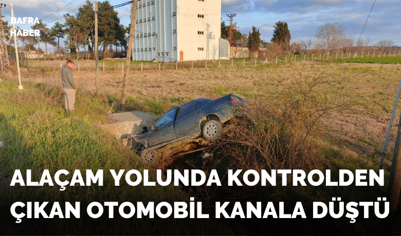 Otomobil su kanalına düştü, sürücü yaralandı