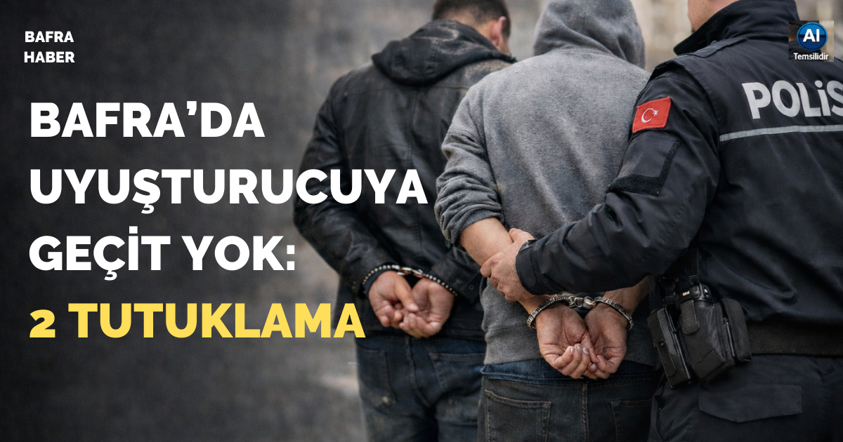 Bafra’da uyuşturucuya geçit yok: 2 tutuklama - Samsun’un Bafra ilçesinde polis ekipleri tarafından düzenlenen uyuşturucu operasyonunda yakalanan 3 şüpheliden 2’si tutuklandı.