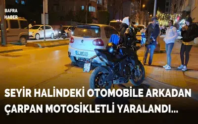 Bafra’da motosiklet otomobile çarptı: 1 yaralı