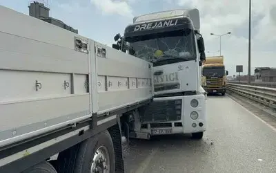 Samsun’da tır tıra arkadan çarptı
