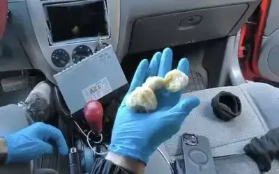 Oto teybinin arkasına gizlenen uyuşturucu ortaya çıkarıldı
