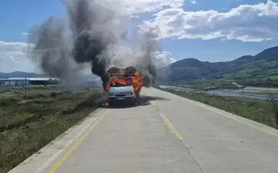 Bafra Osb Yolunda Korkutan Yangın