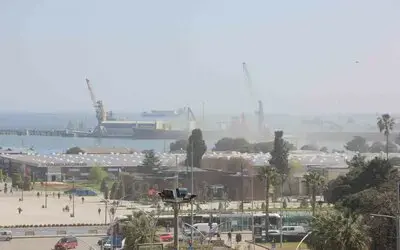 Samsun Limanı toz duman
