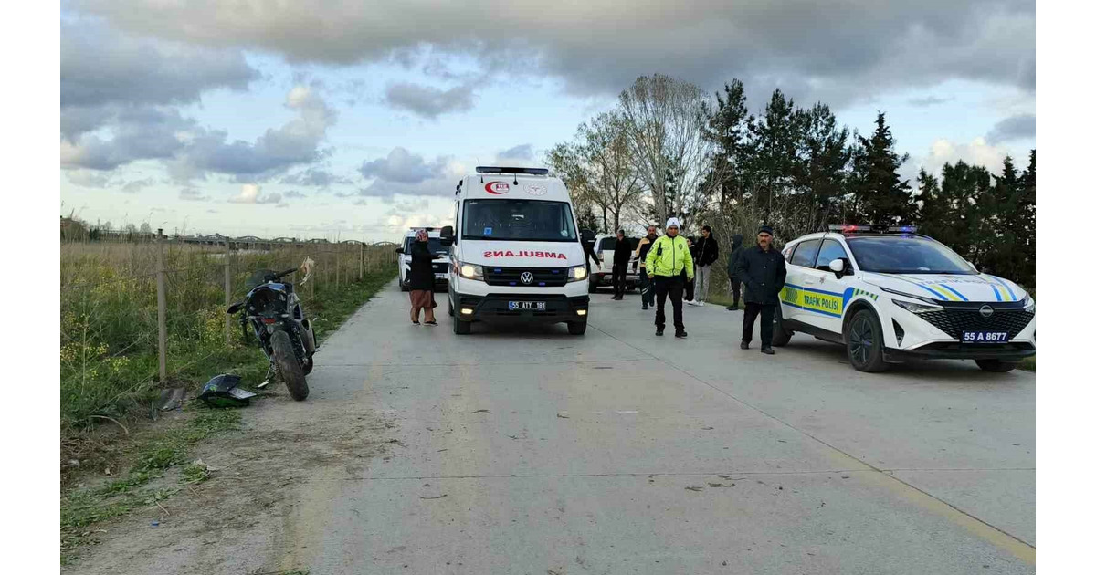 Bafra’da motosiklet kazası: 1 yaralı
