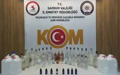 Canik’te sahte alkol ele geçirildi
