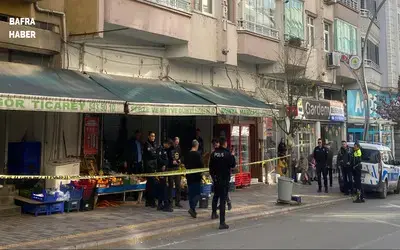 Bafra’da Manavda Silahlı Panik