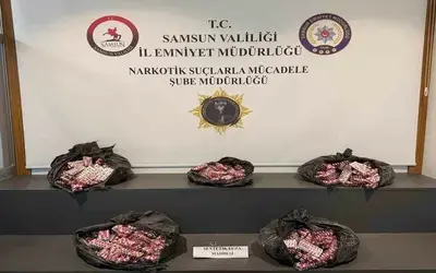 Samsun’da 24 bin 600 uyuşturucu hap ele geçirildi
