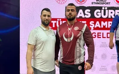 Bafralı Sinan Çakır Mas Güreşinde Türkiye İkincisi Oldu