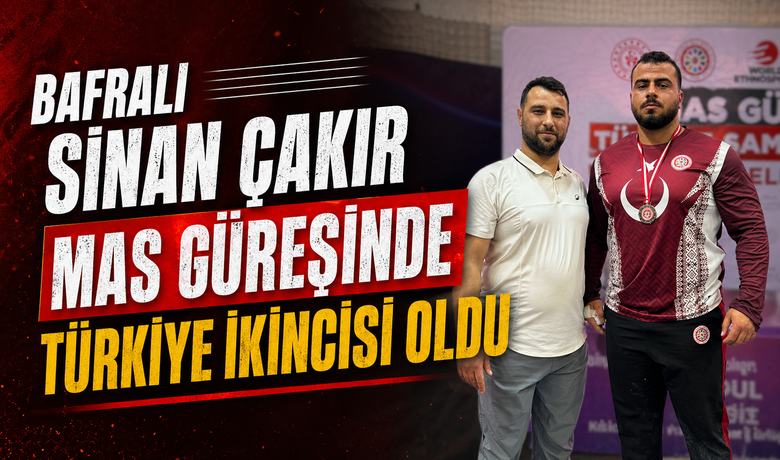 Bafralı Sinan Çakır MasGüreşinde Türkiye İkincisi Oldu