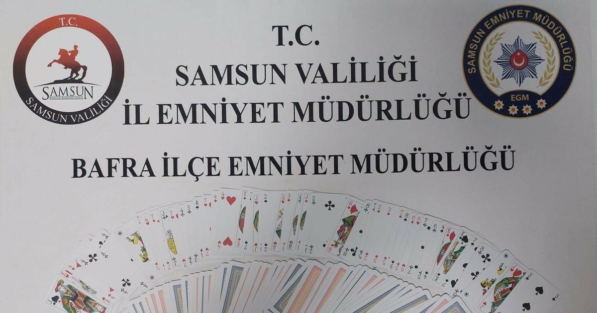Bafra’da kıraathaneye kumar baskını: 5 kişiye 58 bin TL ceza
