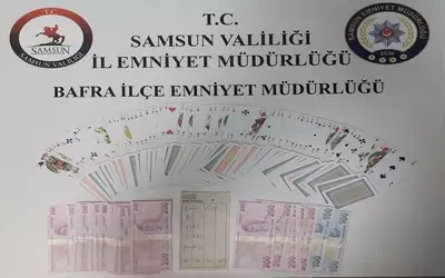 Bafra’da kıraathaneye kumar baskını: 5 kişiye 58 bin TL ceza
