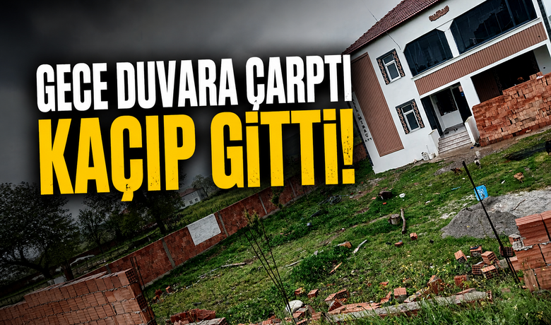 Gece Duvara Çarpıp Kaçtı:Ev Sahibi Sabah Fark Etti