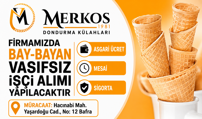 Merkos Dondurma Külahları Personel Alımı Yapacak