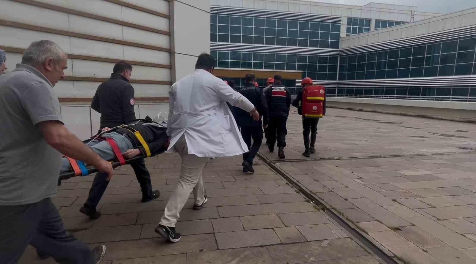 Bafra Devlet Hastanesi’nde Yangın Tatbikatı
