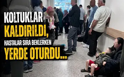 Koltuklar Kaldırıldı, Hastalar Sıra Beklerken Yerde Oturdu