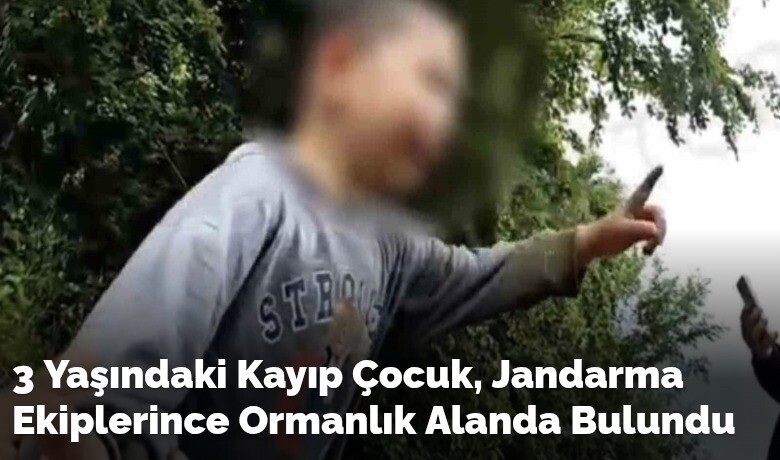 3 Yaşındaki Kayıp Çocuk,Jandarma Ekiplerince Ormanlık Alanda Bulundu