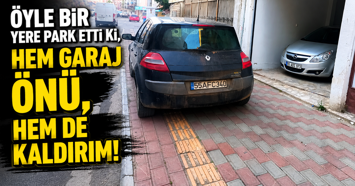Garaj Önüne Ve Kaldırıma Park Tepki Çekti