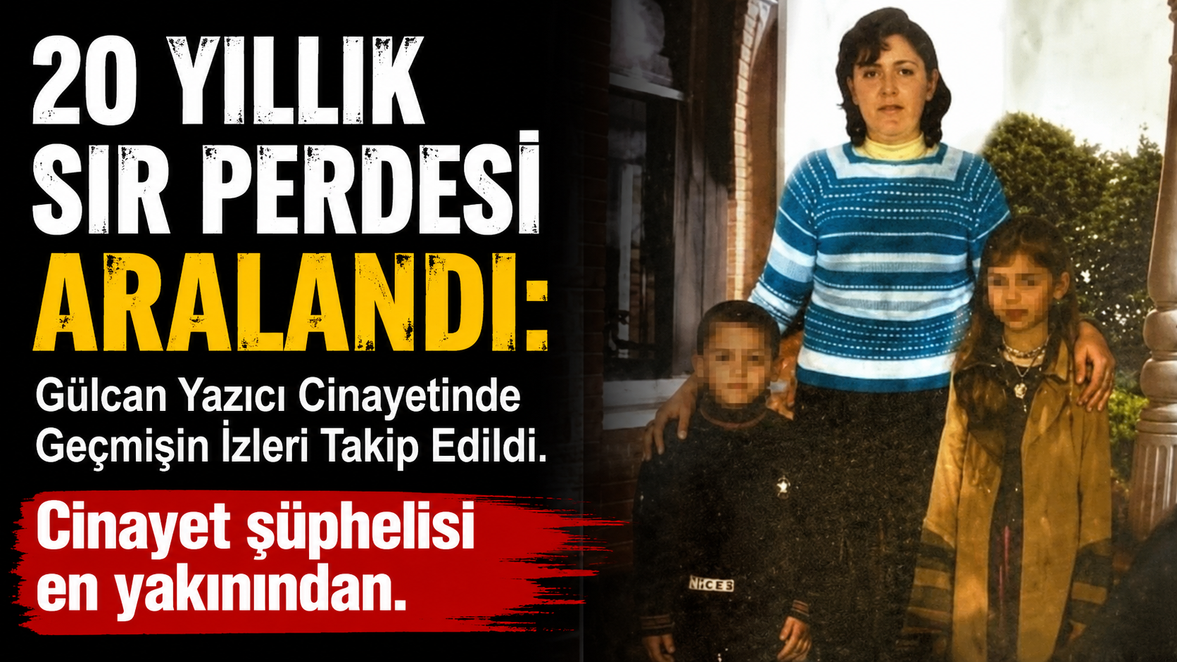 20 Yıllık Sır Perdesi Aralandı: GülcanYazıcı Cinayetinde Geçmişin İzleri Takip Edildi - Samsun'un Bafra ilçesinde 20 yıl önce dere yatağında bulunan ve kimliği belirlenemediği için kimsesizler mezarlığına defnedilen kadın cesedinin sırrı, yıllar sonra yürütülen titiz çalışma sonucunda çözüldü. Cinayet soruşturması kapsamında gözaltına alınan Osman Orta ve Bayram A. çıkarıldıkları mahkemece tutuklandı.