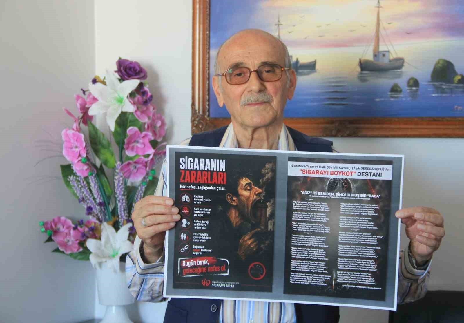 Kayıkçı’dan Sigaraya Karşı "mısraMısra" Savaş: "sigarayı Boykot Destanı" - Gazeteci-Yazar ve Halk Şairi Ali Kayıkçı (Âşık Derebahçeli), toplumsal bir yara olan sigara bağımlılığına karşı dikkat çekici bir kültürel çalışmaya imza attı. Usta kalem, yazdığı "Sigarayı Boykot Destanı" ile hem tütün endüstrisinin ekonomik sömürüsünü hem de sigaranın sağlığa yönelik ağır tahribatını edebi dille eleştirdi.