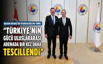 Başkan Kocabaş'tan Hisarcıklıoğlu'na Tebrik