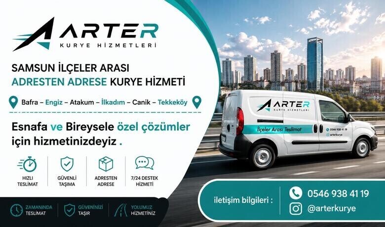 Arter Kurye Hizmetleri Samsun’da İlçelerArası Hızlı Ve Güvenli Teslimat Sunuyor