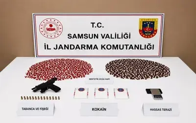 Bafra Jandarma'dan Uyuşturucu Operasyonu: Kokain, Binlerce Hap Ve Silah Ele Geçirildi! 