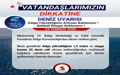 Samsun Valiliği’nden ’denize Girmeyin’ Uyarısı

