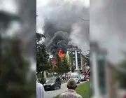 Trabzon’un Araklı İlçesinde 5 Katlı Binada Çatı Yangını