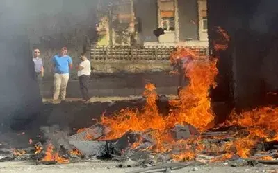Yangın Paniği: Kentsel Dönüşüm Alanındaki Boş Dükkanda Alevler Yükseldi