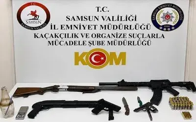 Bafra’da Ruhsatsız Silah Operasyonu: 3 Gözaltı