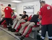 Bafra’da sanayi esnafından kan bağışına destek
